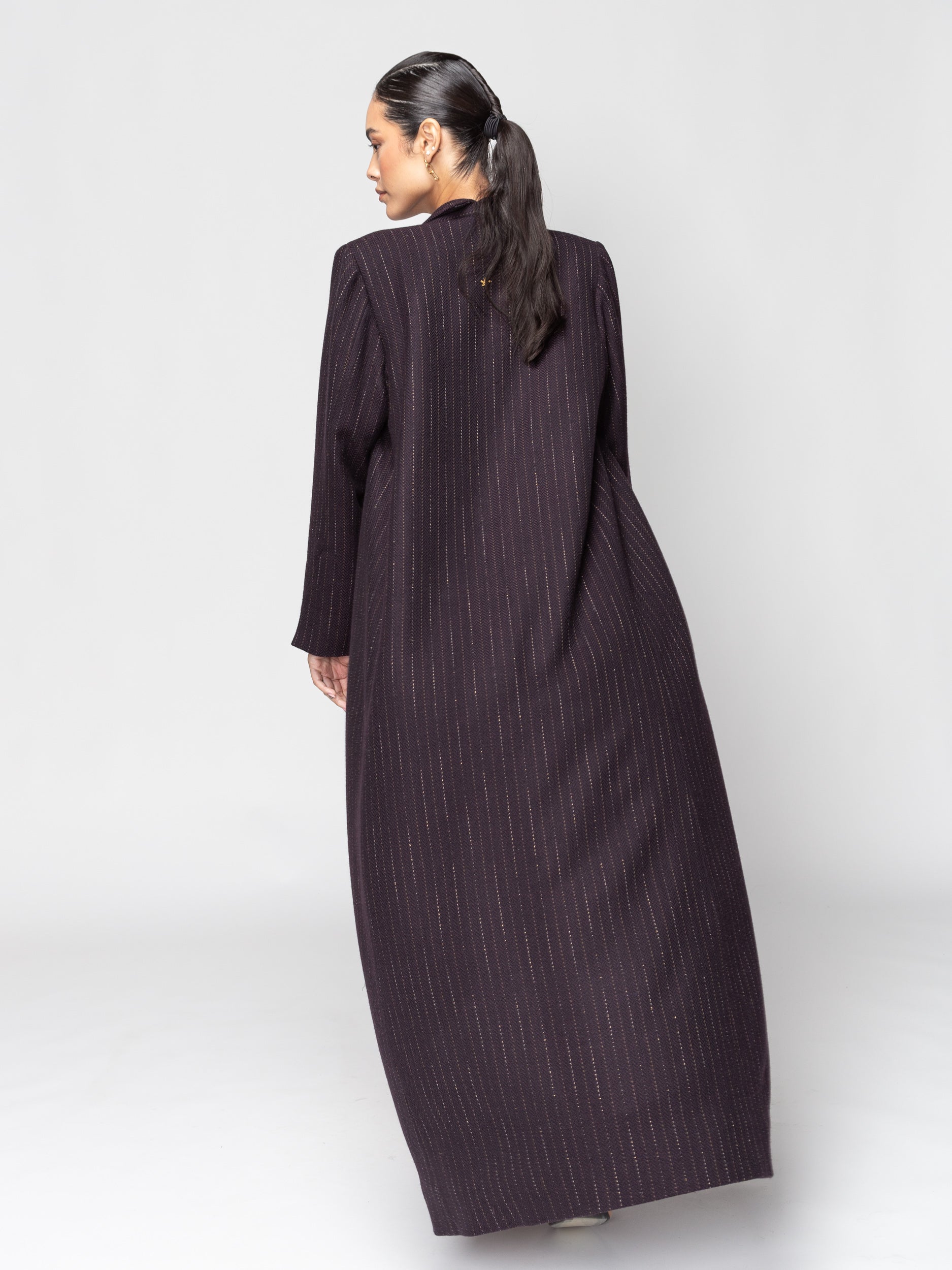 Winter Abaya in Deep Purple Missoni