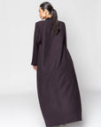 Winter Abaya in Deep Purple Missoni