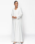 Textured Abaya in White