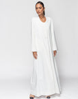 Textured Abaya in White