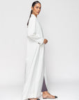 Textured Abaya in White