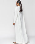 Textured Abaya in White