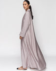 Flowy Light Gray Lavender Abaya RTW