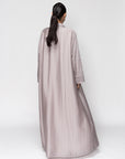 Flowy Light Gray Lavender Abaya