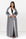 Loose Double Collar Linen Abaya in Grey