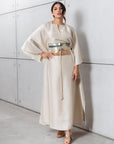 Luxury Silk Kaftan in Champagne