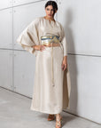 Luxury Silk Kaftan in Champagne