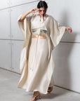 Luxury Silk Kaftan in Champagne