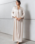 Drape Tie Kaftan in Ivory