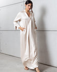 Drape Tie Kaftan in Ivory