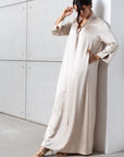 Drape Tie Kaftan in Ivory