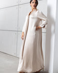 Drape Tie Kaftan in Ivory