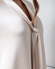 Drape Tie Kaftan in Ivory