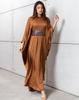 Pleated Limited Kaftan in Bronze