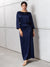 Wrap Dress in Polished Navy Blue RTW