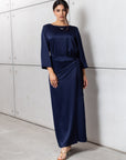 Wrap Dress in Polished Navy Blue