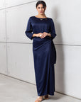 Wrap Dress in Polished Navy Blue