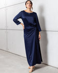 Wrap Dress in Polished Navy Blue