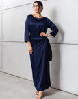 Wrap Dress in Polished Navy Blue