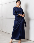 Wrap Dress in Polished Navy Blue