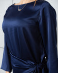 Wrap Dress in Polished Navy Blue