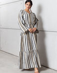 Striped Kaftan in Golden Neutrals