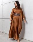 Pleated Limited Kaftan in Bronze