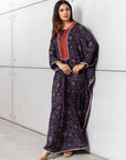 Bloom Kaftan with Coral Neckline in Purple RTW