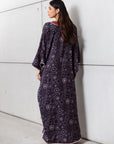 Bloom Kaftan with Coral Neckline in Purple RTW