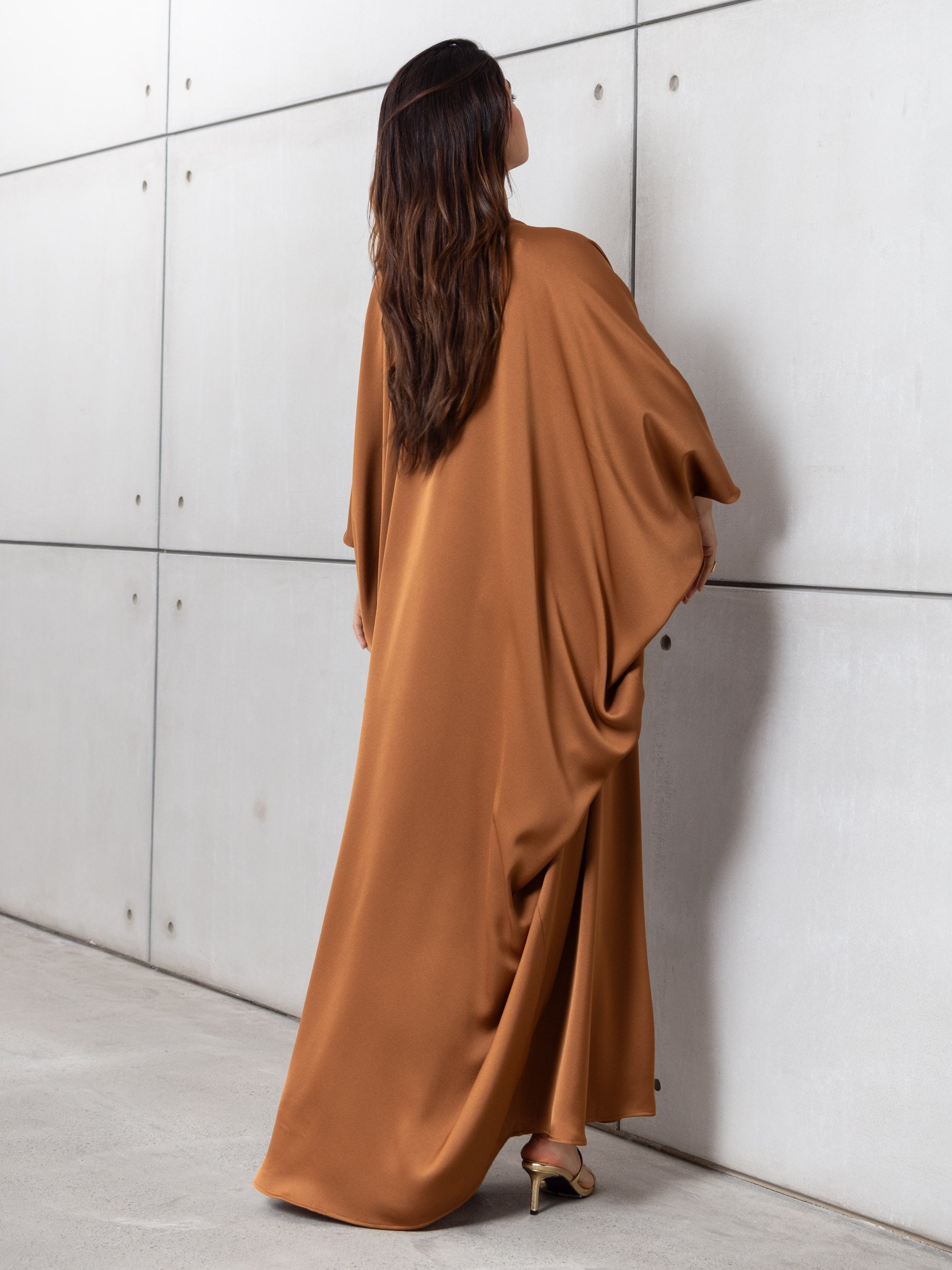 Pleated Limited Kaftan in Bronze