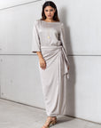 Wrap Dress in Polished Greige