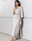 Wrap Dress in Polished Greige