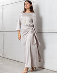 Wrap Dress in Polished Greige