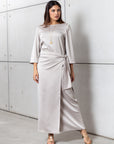 Wrap Dress in Polished Greige