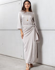 Wrap Dress in Polished Greige