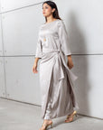 Wrap Dress in Polished Greige