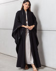 Flow Abaya with Satin in Black