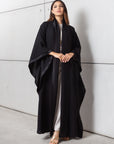 Flow Abaya with Satin in Black