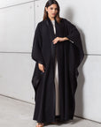 Flow Abaya with Satin in Black