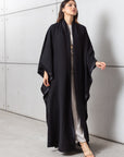 Flow Abaya with Satin in Black