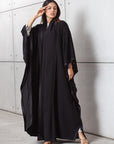 Flow Abaya with Satin in Black