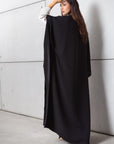 Flow Abaya with Satin in Black