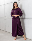 Wrap Dress in Polished Purple