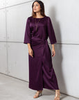 Wrap Dress in Polished Purple