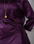 Wrap Dress in Polished Purple