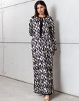 Abstract Kaftan in Black & White