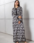 Abstract Kaftan in Black & White