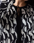 Abstract Kaftan in Black & White