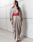 Butterfly Limited Kaftan in Silver Gray