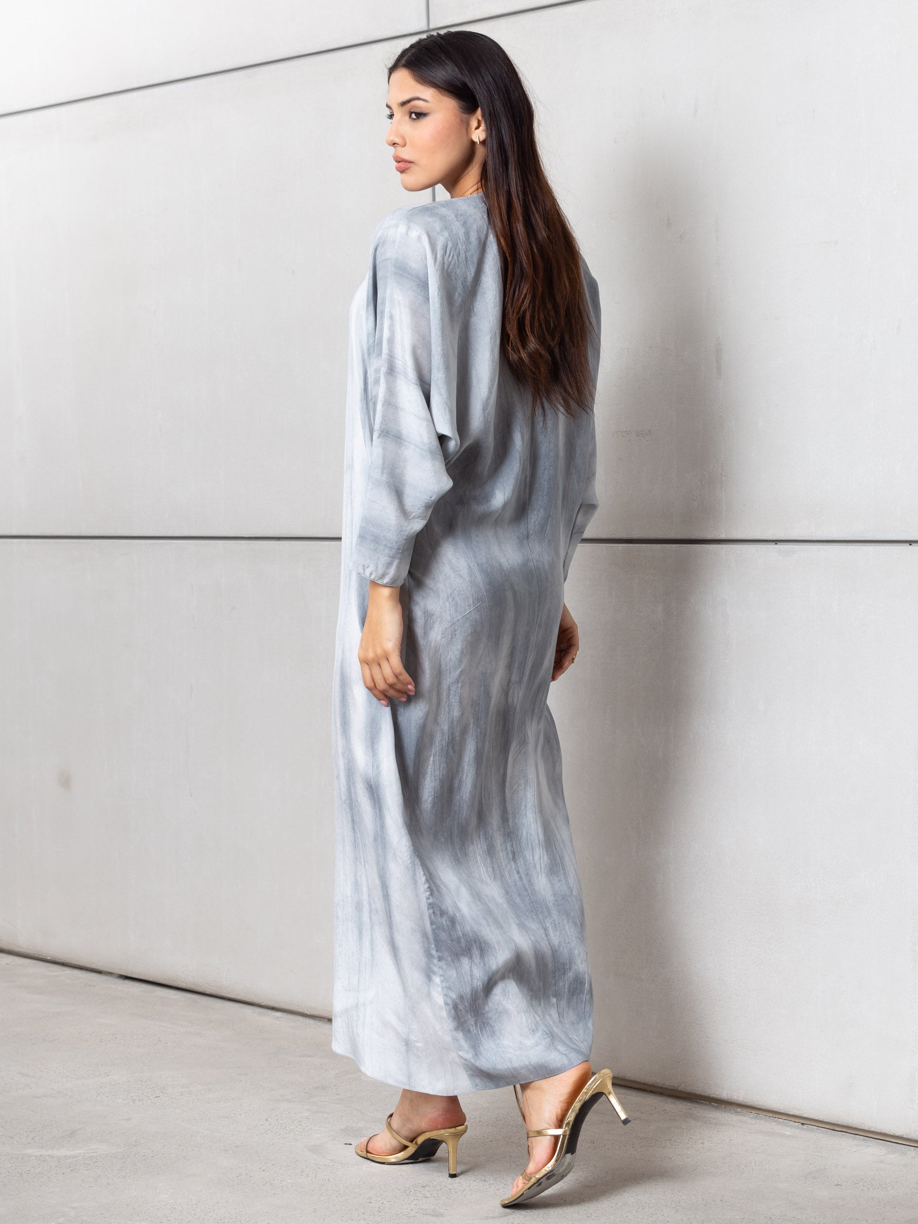 Cloud Wave Dress in Misty Blue